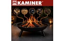 Grill ogrodowy z trójnogą i wiszącym rusztem 58 cm – kominkowe ognisko