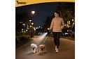 Automatyczna podwójna smycz Flexi z latarką dla 2 psów – 2 × 3 m, oświetlenie LED