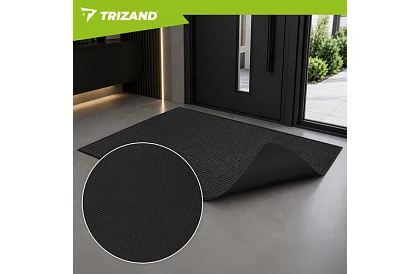 Matowa mata wejściowa 80 × 120 cm z antypoślizgowym spodem – szara