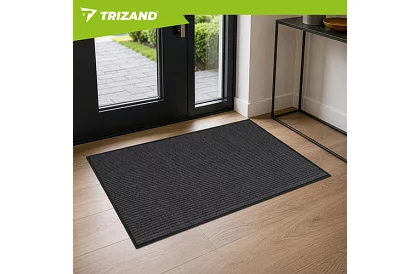 Matowa mata wejściowa 80 × 120 cm z antypoślizgowym spodem – szara