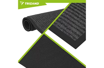 Matowa mata wejściowa 80 × 120 cm z antypoślizgowym spodem – szara