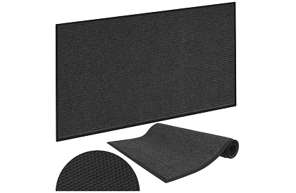 Matowa mata wejściowa 80 × 120 cm z antypoślizgowym spodem – szara