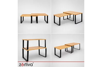 Półka kuchenna na blatnik roboczy - 2 szt., organizer na przyprawy i kubki