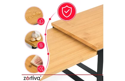 Półka kuchenna na blatnik roboczy - 2 szt., organizer na przyprawy i kubki