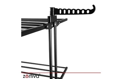 Duży składany suszarka na pranie na kółkach - 3 poziomy, wysuwana, 178 cm