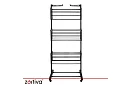 Duży składany suszarka na pranie na kółkach - 3 poziomy, wysuwana, 178 cm