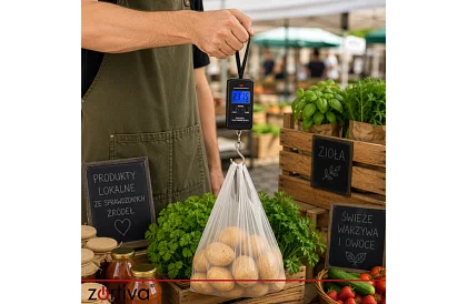 Elektroniczna waga podróżna do bagażu z hakiem 40 kg
