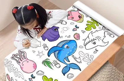 Dziecięca samoprzylepna rolka do rysowania 300 × 30 cm