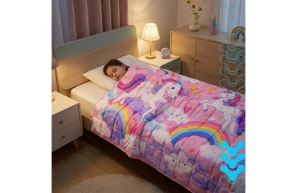 Kołdra obciążeniowa dla dzieci 4 kg, 100 × 150 cm – komfort i poczucie bezpieczeństwa dla dzieci