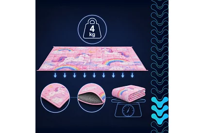 Kołdra obciążeniowa dla dzieci 4 kg, 100 × 150 cm – komfort i poczucie bezpieczeństwa dla dzieci