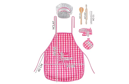 Zestaw kuchenny dla dzieci Little Chef 7 w 1 – fartuch, czapka, rękawice i akcesoria kuchenne