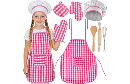 Zestaw kuchenny dla dzieci Little Chef 7 w 1 – fartuch, czapka, rękawice i akcesoria kuchenne
