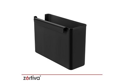 Suszarka do naczyń, dwupoziomowa, duża 43 cm - czarna z przegródką na sztućce