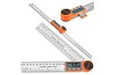 Cyfrowy elektroniczny kątomierz 360°, 200 mm z LCD – precyzyjne pomiary kątów