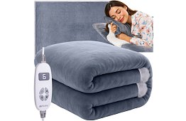 Elektrczny koc grzewczy 180 × 130 cm - 10 poziomów i timer