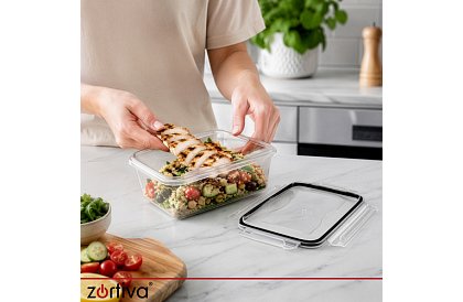 Pojemniki na żywność 12 szt., 5 rozmiarów, do mikrofalówki, zmywarki i zamrażarki