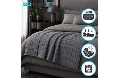 Zasłona obciążeniowa antystresowa - Sensory Gray 6 kg, 200 × 150 cm