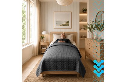 Zasłona obciążeniowa antystresowa - Sensory Gray 6 kg, 200 × 150 cm