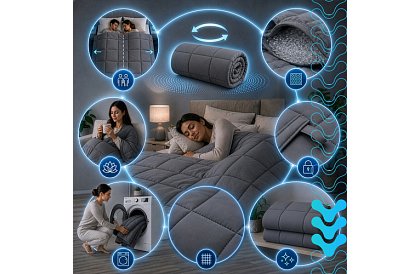 Zasłona obciążeniowa antystresowa - Sensory Gray 7 kg, 200 × 150 cm