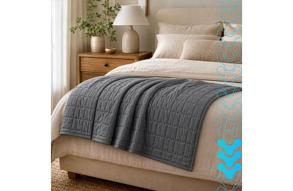 Zasłona obciążeniowa antystresowa - Sensory Gray 8 kg, 200 × 150 cm