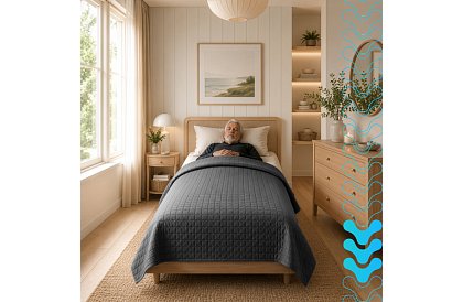 Zasłona obciążeniowa antystresowa - Sensory Gray 8 kg, 200 × 150 cm