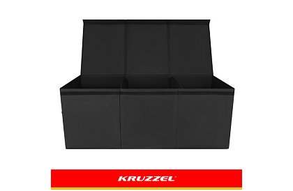 XXL skrzynia na zabawki 132 l z pokrywą, czarny organizer 94 cm