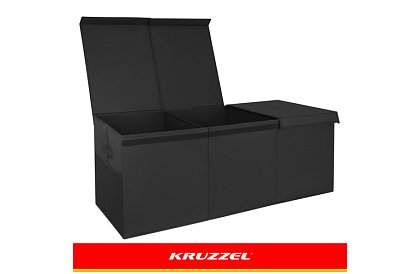 XXL skrzynia na zabawki 132 l z pokrywą, czarny organizer 94 cm