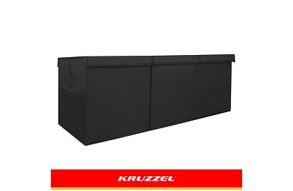 XXL skrzynia na zabawki 132 l z pokrywą, czarny organizer 94 cm
