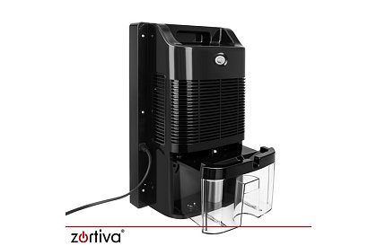 Odwadniacz powietrza Zortiva 90 W, 2 l, higrostat, timer, pilot zdalnego sterowania – czarny