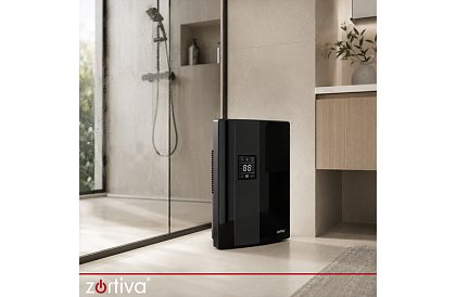 Odwadniacz powietrza Zortiva 90 W, 2 l, higrostat, timer, pilot zdalnego sterowania – czarny