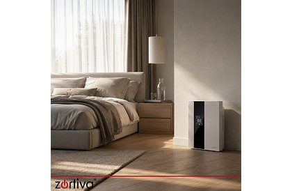 Odwadniacz powietrza Zortiva 90 W, 2 l, higrostat, timer, pilot zdalnego sterowania - biały