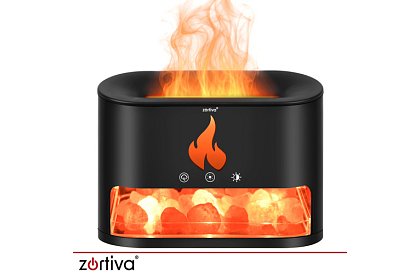 Ultradźwiękowy dyfuzor aromatyczny Zortiva 250 ml z efektem płomienia