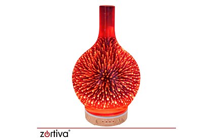 Aromatyczny dyfuzor Zortiva 200 ml, lampa RGB LED, efekt 3D, aromaterapia