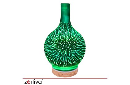 Aromatyczny dyfuzor Zortiva 200 ml, lampa RGB LED, efekt 3D, aromaterapia