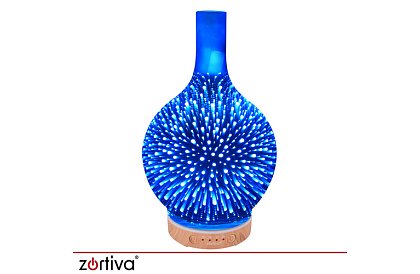 Aromatyczny dyfuzor Zortiva 200 ml, lampa RGB LED, efekt 3D, aromaterapia