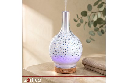 Aromatyczny dyfuzor Zortiva 200 ml, lampa RGB LED, efekt 3D, aromaterapia