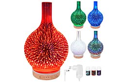 Aromatyczny dyfuzor Zortiva 200 ml, lampa RGB LED, efekt 3D, aromaterapia