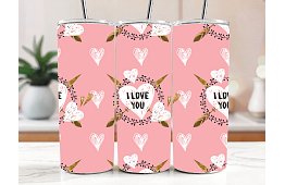 Kubek termiczny podróżny ze słomką 590 ml – I Love You 33