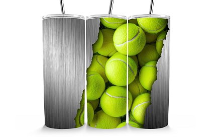 Kubek termiczny podróżny ze słomką 590 ml – Piłki tenisowe 35