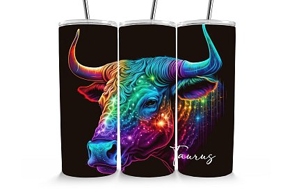 Kubek termiczny podróżny ze słomką 590 ml – Znak Byka 51