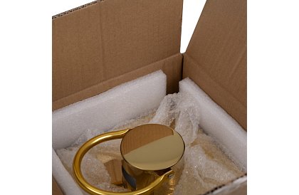 Duża zestaw trzech złotych lampionów (63, 49, 38 cm) na świece i dekoracje