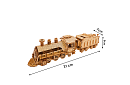 3D drewniane puzzle - Lokomotywa parowa z tendrem