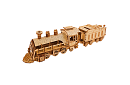 3D drewniane puzzle - Lokomotywa parowa z tendrem