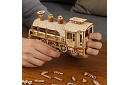 3D drewniane puzzle - Lokomotywa parowa z tendrem