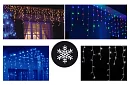 Świąteczna kurtyna zewnętrzna LED - deszcz - 40 metrów