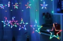 Świąteczna kurtyna świetlna LED - gwiazdki