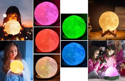 Designerska lampa dotykowa Moon