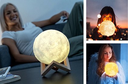 Designerska lampa dotykowa Moon
