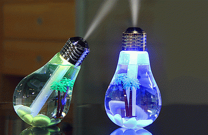 Nawilżacz z oświetleniem LED - w kształcie żarówki