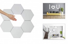 3x LED Bezprzewodowa oprawa HEXAGON na pilota